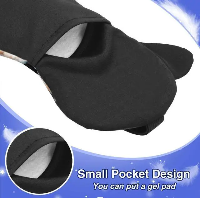 Alt view image 6 of 7 - Kids Sleep Mask, 4 Pack Cute Animal Cat Dog Funny Sleep Eye Mask for Sleeping Soft Plush Blindfold with Adjustable Strap for Kids Adults Travel Naps Shift Works Games(03 Style B- 4 Pack)