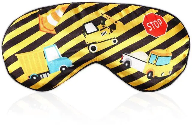 Main image of Construction Sleep Mask, Adjustable Eye Mask for Sleeping Soft and Comfortable Sleep Mask for Kids Boys Girls Men Women Architectural Design Blackout Eye Shade Cover for Travel and Night Sleep