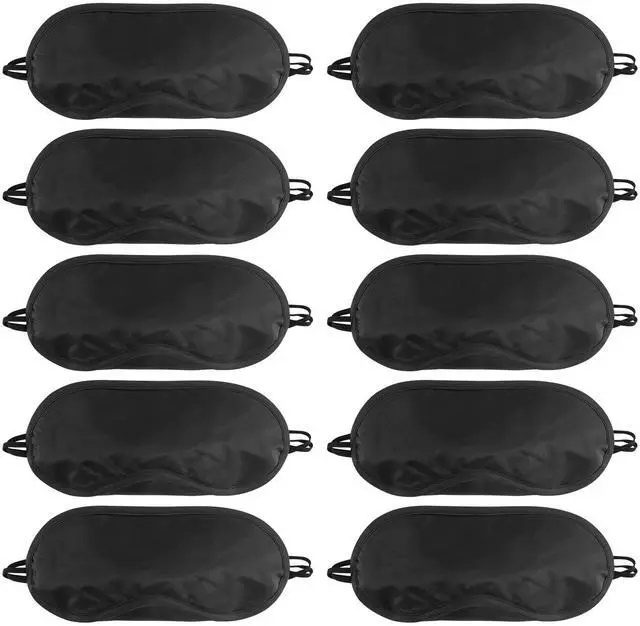 Main image of 10 Pcs Blindfold Sleep Eye Masks for Party Games Adults Couples Travel, Party Favors for Men Adults, Individually Wrapped Sleep Masks Bulk for Women Men Kids, Eye Covers for Sleeping (Black)