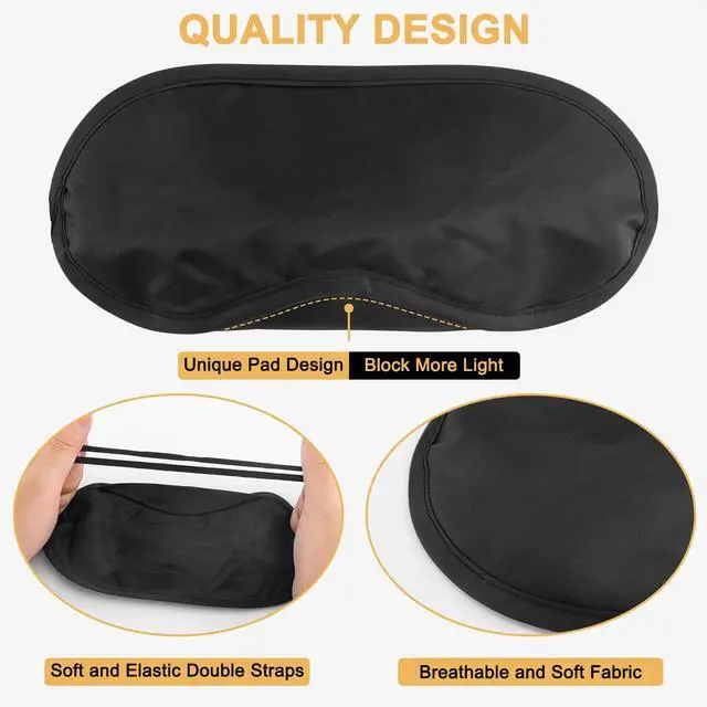 Alt view image 3 of 7 - 10 Pcs Blindfold Sleep Eye Masks for Party Games Adults Couples Travel, Party Favors for Men Adults, Individually Wrapped Sleep Masks Bulk for Women Men Kids, Eye Covers for Sleeping (Black)