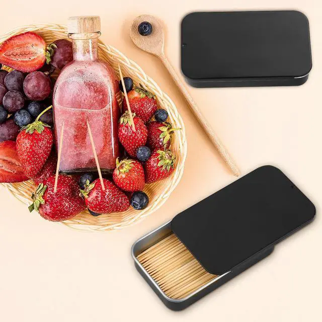Alt view image 5 of 7 - 2Pack Dental Floss Portable Case Tooth Picks Dispense Refillable Glide Floss Storage Container Storage Adult Floss of Various Sizes for Portable Travel Flossing Solution, Black