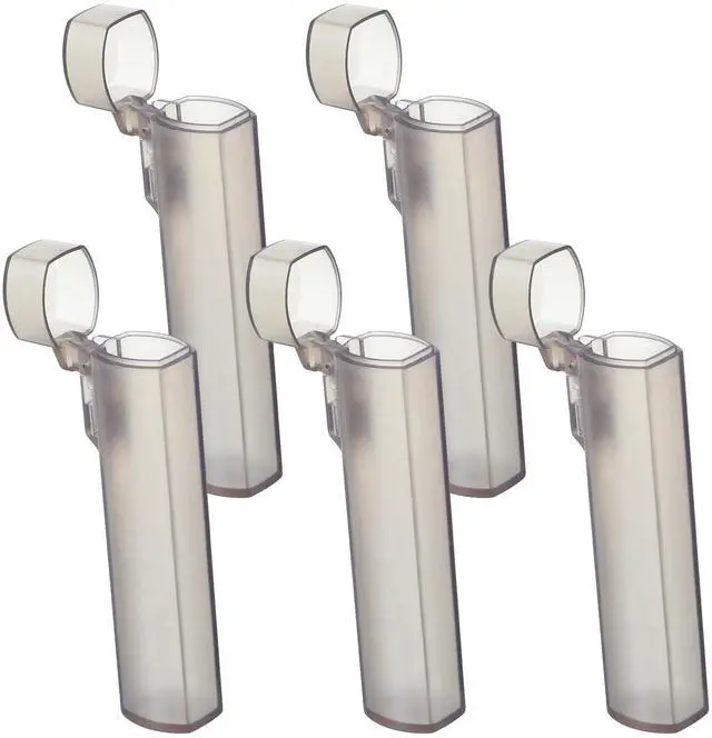 Main image of 5Pcs Pocket Toothpick Holder, Toothpick Holder for Purse with Spring-Open Lid Design, Toothpick Holder Pocket Translucent Gray Case for Dental Floss Sticks and Small Essentials Storage