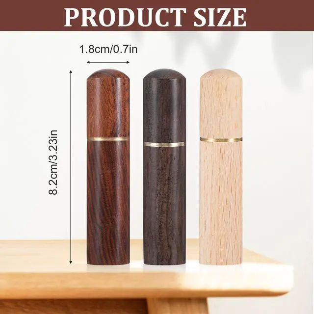 Alt view image 2 of 7 - 3 Pcs Wood Toothpick Case, Portable Travel Tooth Pick Carrying Case Mini Pocket Dispenser Carrying Storage Box for Toothpicks, Ear Picks, Cotton Swabs, Beads and Needles