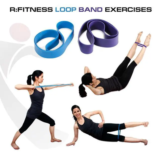 Alt view image 3 of 6 - RFitness Professional Training Exercise Fitness Resistance Band 4-PC Set