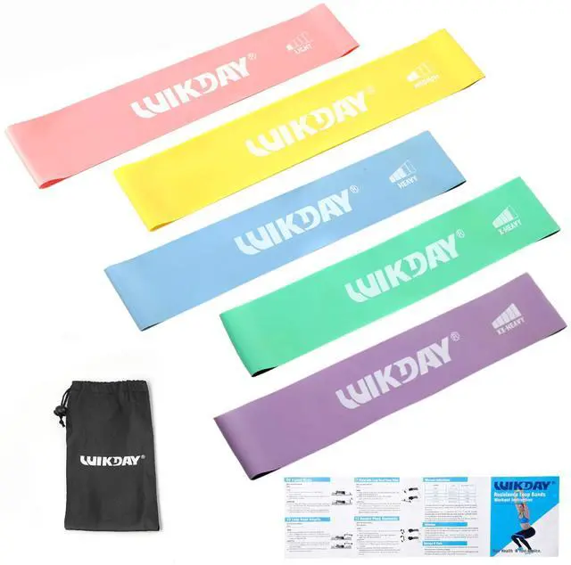 Main image of Resistance Bands for Working Out Exercise Loop Bands, Pastel | Set of 5 Variety of Resistance Levels, Workout Equipment, Body Stretching Training, Home Travel Physical Therapy, Booty Legs