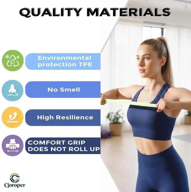 Alt view image 3 of 7 - Resistance Bands for Working Out Exercise Loop Bands Workout Bands Set for Men Women Body Stretching, Pilates Yoga Physical Therapy, Leg Glute Arm Exercise Kit, Set of 5