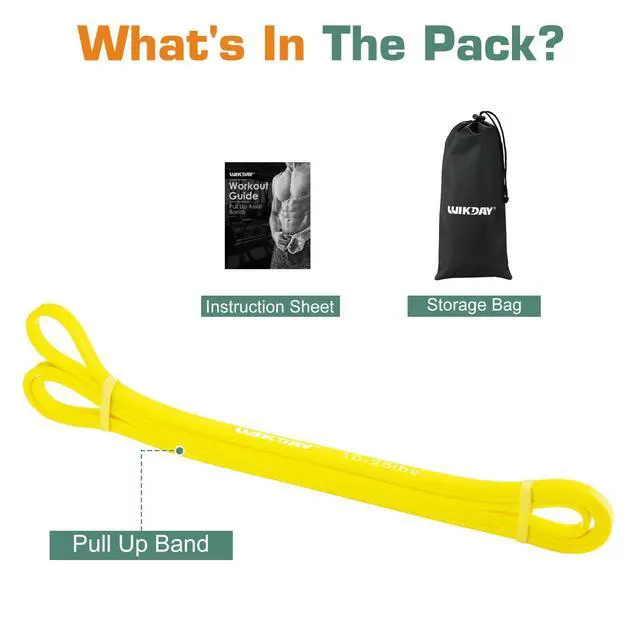 Alt view image 7 of 7 - Resistance Bands for Working Out, Stretch Bands, Yellow, 10-25LBS | Pull Up Assistance, Long Loop Exercise Elastic Bands, Body Stretching Muscle Training, Physical Therapy, Home Gym Portable