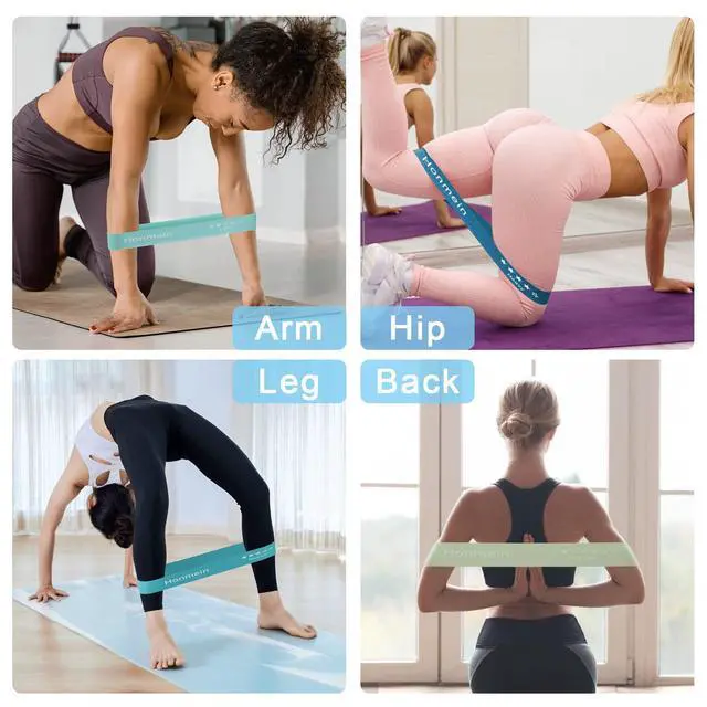Alt view image 5 of 7 - Resistance Loop Exercise Bands | Multi-Colored Workout Bands for Home Fitness, Strength Training, Natural Latex Band Include Instruction Guide and Carry Bag