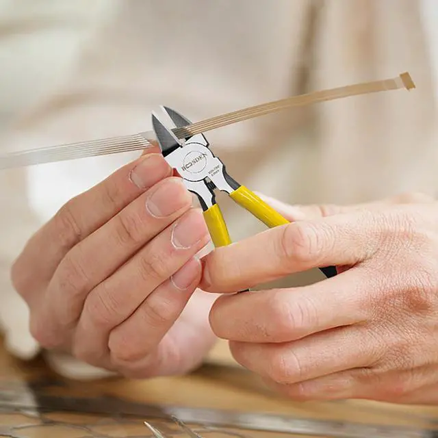 Alt view image 6 of 7 - Wire Cutter 6.5 inch Cutting Pliers Diagonal Cutter Metal Snipper | Spring Loaded Flush Cutter Dike for Crafting, Artificial Flower Jewelry Making, Flush Cut Plier Floral Wire Cutter Dyke Snip