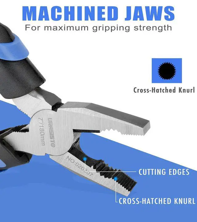 Alt view image 2 of 7 - 6-Inch Linesman Pliers with heavy Duty Nickel Chromium Steel Construction