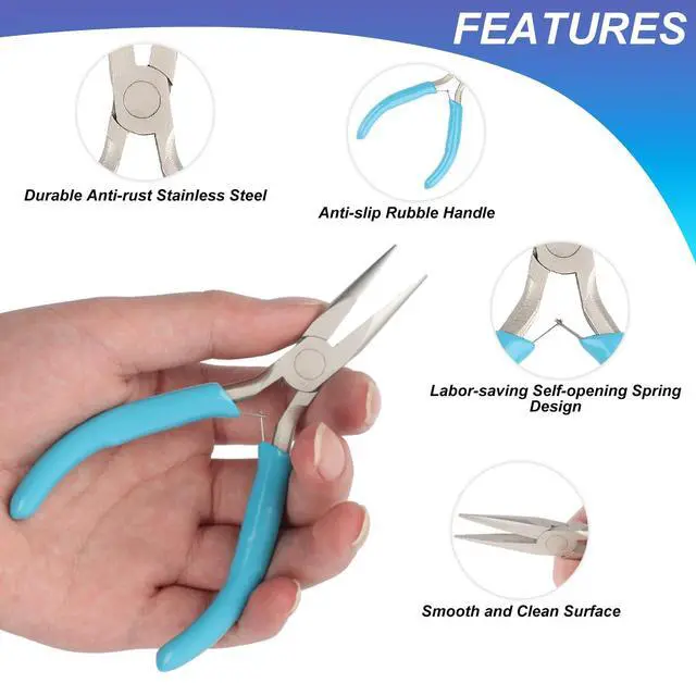 Alt view image 4 of 7 - Needle Nose Pliers, 1 Pack Mini Pliers for Jewelry Making | Jewelry Pliers Set includes Needle/Chain Nose Pliers for Jewelry Repair, Crafts, Wire Wrapping, Beading