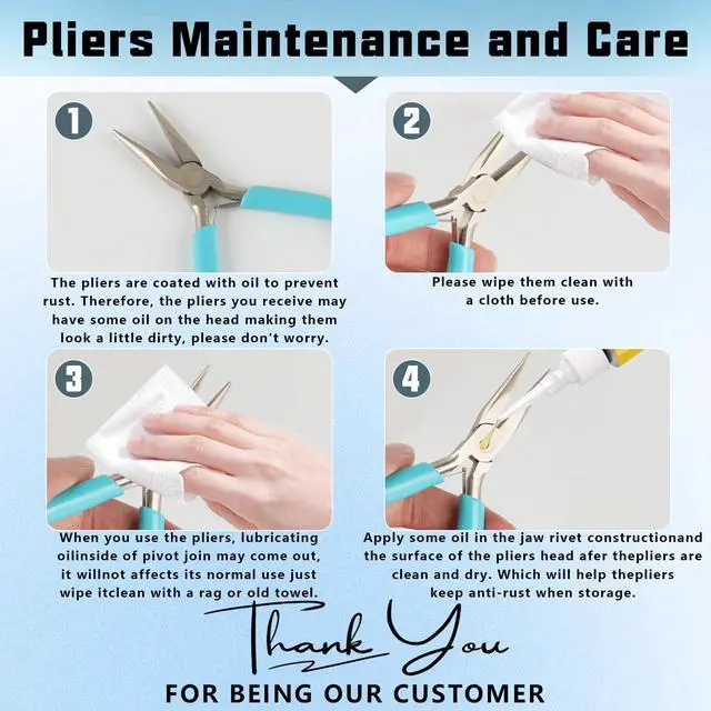 Alt view image 6 of 7 - Needle Nose Pliers, 1 Pack Mini Pliers for Jewelry Making | Jewelry Pliers Set includes Needle/Chain Nose Pliers for Jewelry Repair, Crafts, Wire Wrapping, Beading