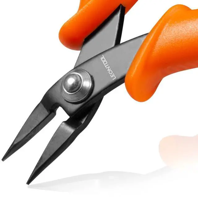 Main image of 4-Inch Long Nose Pliers Tweezer Nose Specialty Pointed Nose Plier | 1mm Diameter Tip, Smooth Jaw, Micro Precision Needle Nose Chain Nose Pliers for Jewelry Making Wire Wrapping, Object Gripping