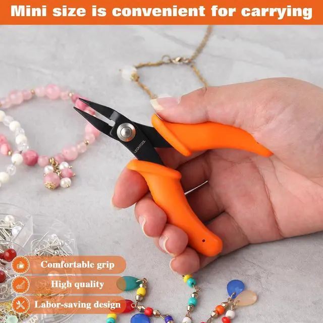 Alt view image 2 of 7 - 4-Inch Long Nose Pliers Tweezer Nose Specialty Pointed Nose Plier | 1mm Diameter Tip, Smooth Jaw, Micro Precision Needle Nose Chain Nose Pliers for Jewelry Making Wire Wrapping, Object Gripping
