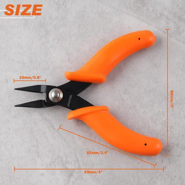 Alt view image 7 of 7 - 4-Inch Long Nose Pliers Tweezer Nose Specialty Pointed Nose Plier | 1mm Diameter Tip, Smooth Jaw, Micro Precision Needle Nose Chain Nose Pliers for Jewelry Making Wire Wrapping, Object Gripping