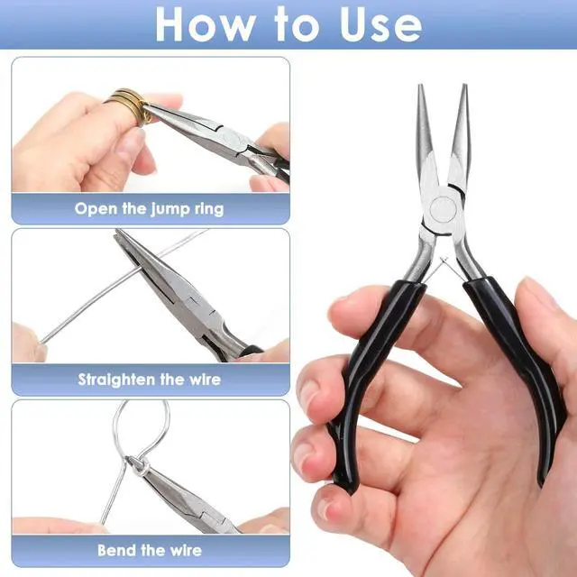 Alt view image 4 of 7 - Chain Nose Pliers For Jewelry Making, Flat Nose Jewelry Pliers, Craft Pliers For Jewelry Making