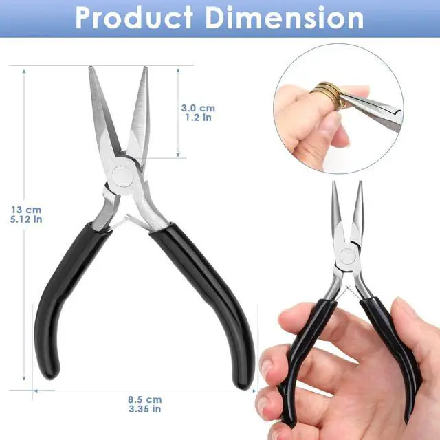 Alt view image 5 of 7 - Chain Nose Pliers For Jewelry Making, Flat Nose Jewelry Pliers, Craft Pliers For Jewelry Making