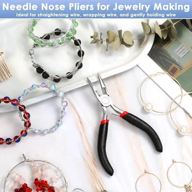 Alt view image 6 of 7 - Needle Nose Pliers For Jewelry Making, Long Nose Craft Pliers, Needlenose Pliers For Jewelry Making