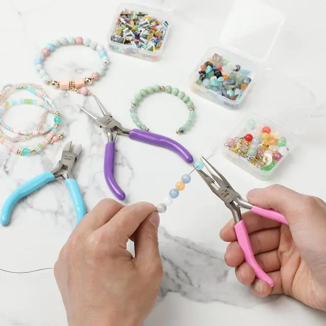 Alt view image 7 of 7 - Pliers for Jewelry Making, 3 Pack, Chain Nose | Round Nose Pliers Set and Wire Cutter for Beading, Wire Wrapping, Jump Rings, Jewelry Repair, Crafting, DIY