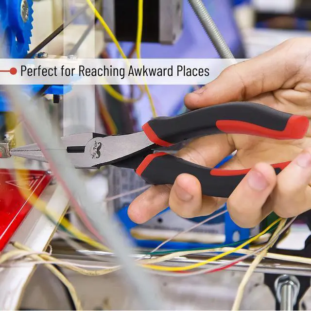 Alt view image 7 of 7 - Needle Nose Pliers, 7 Inch, Long Nose Pliers | Needle Nose Pliers Tool, Pliers Needle Nose, Long Nose Pliers with Cutter, Wire Wrapping, Crafts, Jewelry Making Supplies