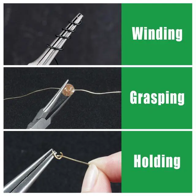 Alt view image 3 of 7 - Small Needle Nose Pliers for Jewelry Making, 5 Inches Long Nose Pliers with Long Tapering Mini Pliers Serrated Jaws for Bending Wire, Gripping