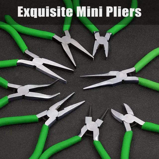 Alt view image 7 of 7 - Small Needle Nose Pliers for Jewelry Making, 5 Inches Long Nose Pliers with Long Tapering Mini Pliers Serrated Jaws for Bending Wire, Gripping