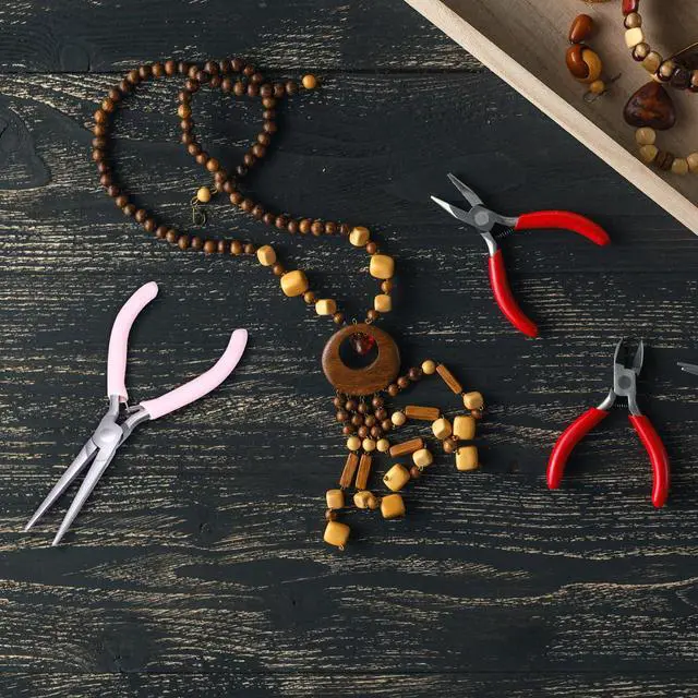 Alt view image 4 of 7 - 4.5 Inch Needle Nose Pliers - Small Jewelry Pliers with Comfort Grip Handles for Wire Wrapping Crafts & Jewelry Making