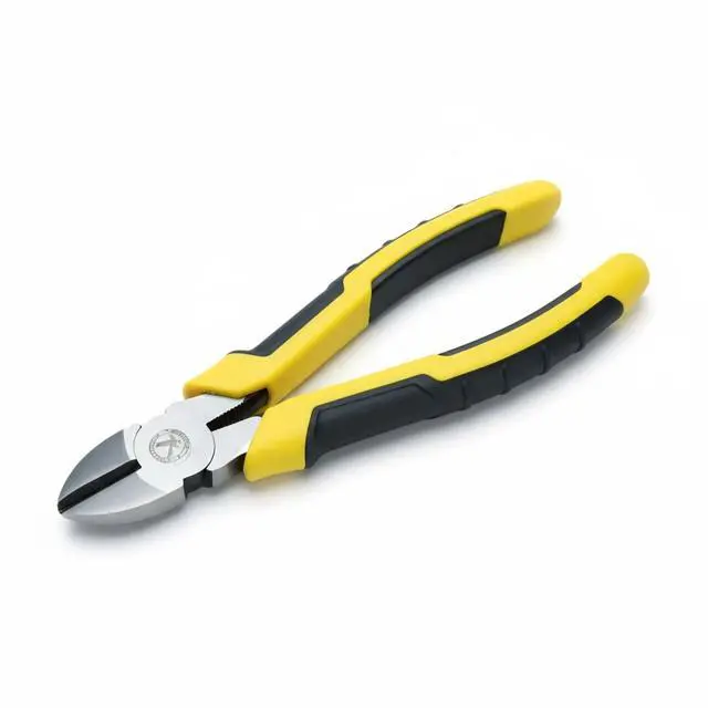 Main image of 8-Inch Heavy Duty Diagonal Cutting Pliers, 50CrV Steel with 65HRC Hardened Cutting Edges, Bi-Material Anti-Slip Grip - Ideal for Electrical Wire, Cable & Metal Cutting