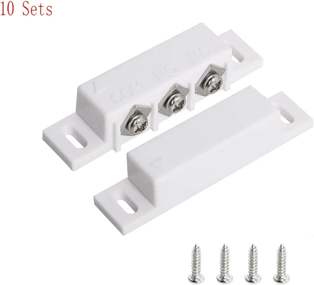 Alt view image 3 of 6 - MC-31B NC/NO Surface Mount Magnetic Reed Door/Window Switch, Contact Sensor for Home Security & Burglar Alarms, Sets of 10, White