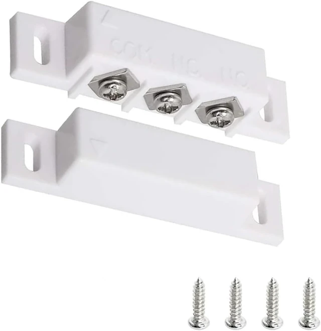 Alt view image 4 of 6 - MC-31B NC/NO Surface Mount Magnetic Reed Door/Window Switch, Contact Sensor for Home Security & Burglar Alarms, Sets of 10, White