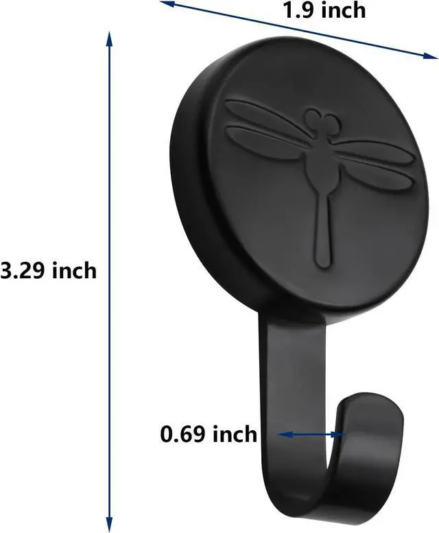 Alt view image 2 of 7 - Magnetic Hooks, Reliable Magnetic Hanger Heavy Duty Magnetic on Wall Hooks for Metal Surfaces and Doors (Black 8 Pack)