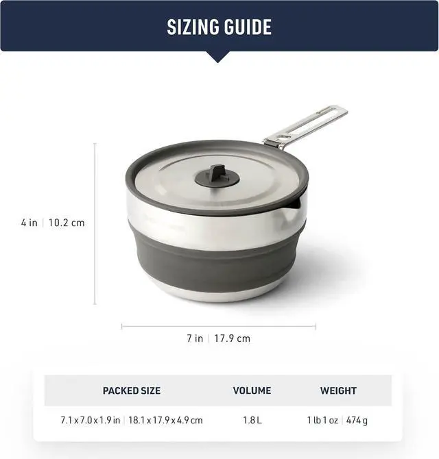 Alt view image 6 of 7 - Detour Stainless Steel Collapsible Pouring Pot, 1.8 Liters