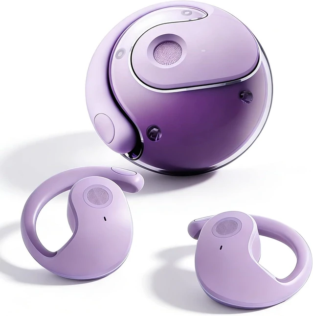 Main image of Open-Ear Wireless Bluetooth Earbuds with Air Conduction & Over-Ear Hooks Headphones that Don't Go in Your Ear, with Surroundings Awareness