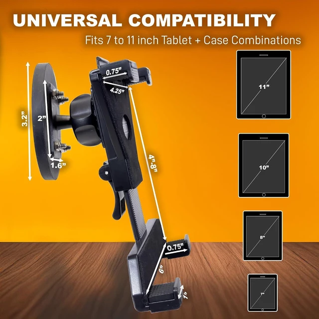 Alt view image 5 of 7 - TabDock MagDock Heavy-Duty Magnetic Mount for 7-11 Inch Tablets Great for Fridges, Restaurants, Automotive, Workout Equipment or Any Magnetic Metal Surface