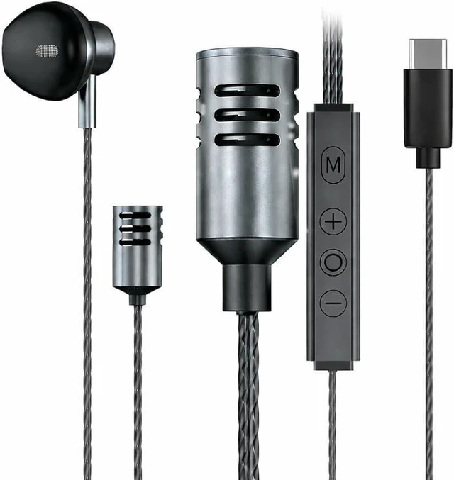 Main image of Type-C In-Ear Karaoke Earbuds with Echo & Built-in Mic Real-Time Monitoring, 3 Reverb Modes, Wired Headphones for TikTok, Smule, StarMaker & Karaoke Apps