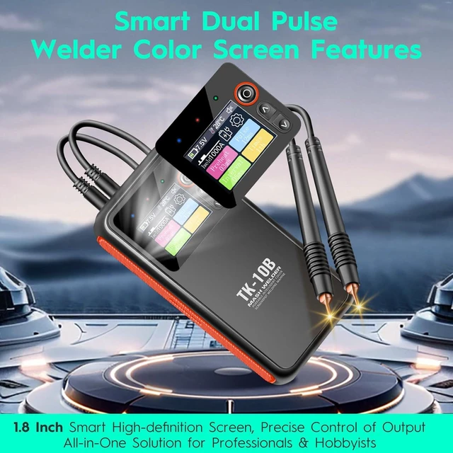 Alt view image 5 of 7 - Portable Battery Spot Welder with 1.8" Visual Display & Continuous Welding 0.1MM-0.25MM for Phone Battery Repair, Nickel Strip, Iron & Stainless Steel