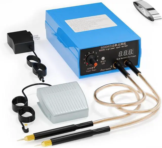 Main image of 5000W Battery Spot Welder, Portable Adjustable Spot Welding Machine for 18650 Lithium Batteries, Welding Nickel Sheets 0.1-0.25mm