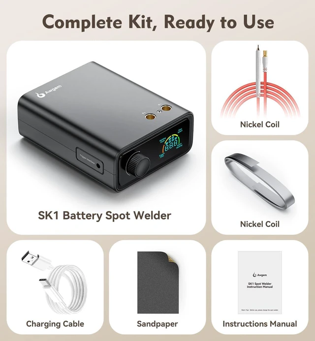 Alt view image 7 of 7 - 11000W Battery Spot Welder with Rotary Knob & 100 Gears 0.1-0.3mm Dual-Pulse, Auto Modes, for Lithium Battery Repair & Welding