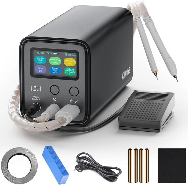 Main image of Capacitor Battery Spot Welder, UF20B 10.5KW Spot Welder, 3-in-1 Auto & Manual & Foot Pedal Three Modes Welding Equipment for 18650/LiFePO4 Lithium Battery Pack Building with Foot Pedal