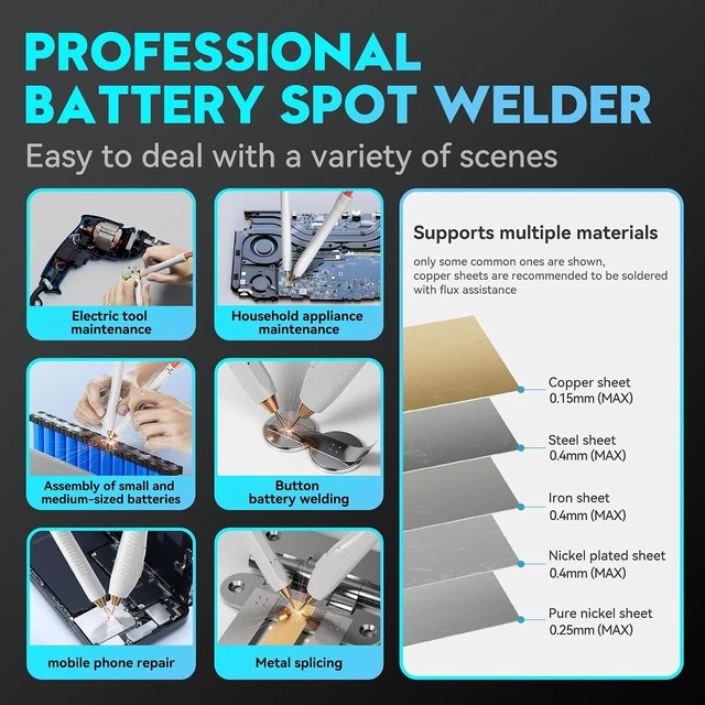 Alt view image 4 of 7 - Capacitor Battery Spot Welder, UF20B 10.5KW Spot Welder, 3-in-1 Auto & Manual & Foot Pedal Three Modes Welding Equipment for 18650/LiFePO4 Lithium Battery Pack Building with Foot Pedal