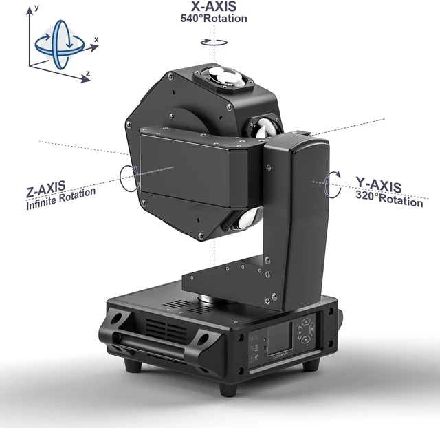 Alt view image 4 of 7 - Moving Head DJ Light 6 x 40W RGBW Stage Lighting with 3-Axis Linkage DMX & Sound Activated Beam Spotlight for DJ, Party, Wedding, Church, Live Show & Bar