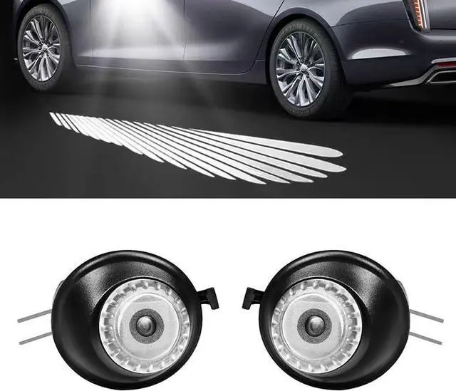 Main image of 2Pcs Side Mirror Logo LED Welcome Light Projector Door Light Floor Light Accessories Suitable for Cadillac ATS 2013-2019 CTS 2014-2019 CT4 2019-2024 CT5 2019-2023 CT6 2016-2022