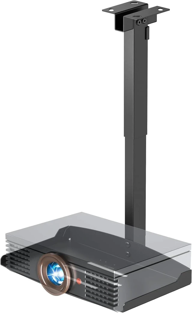 Main image of Adjustable Projector Ceiling Mount,Universal Projector Shelf for Ceiling and Wall, Holds up to 22lbsNo Hole Installation, Hidden Cable Routing, Black
