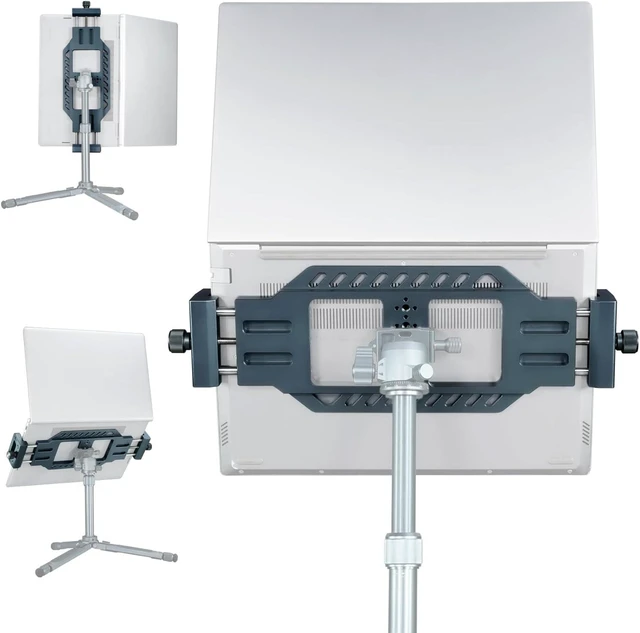 Alt view image 7 of 7 - Aluminum Laptop Stand for Tripods with 1/4" & 3/8 Ports Arca-Swiss Quick Release, Anti-Slip Heat Display for Studio, Live, Media Production & Outdoor Scenes