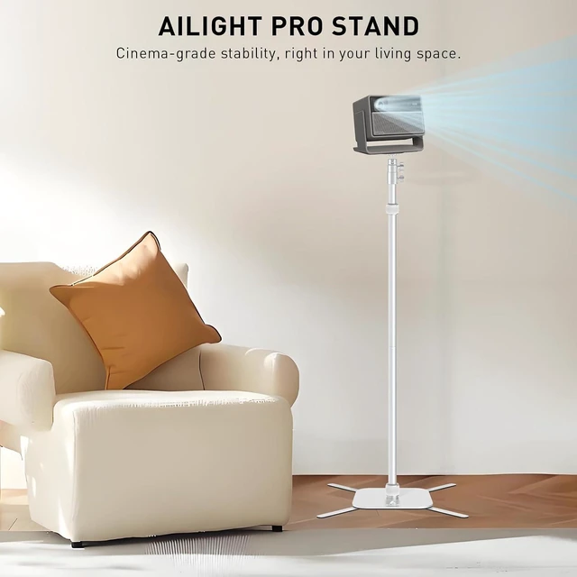 Alt view image 2 of 6 - Projector Mount with Height Adjustable 19.5" to 47.5" Space-Saving Heavy-Duty Floor & Table Stand, 11lbs Capacity for Home Theater & Business, Epson/XGIMI/Nebula Compatible