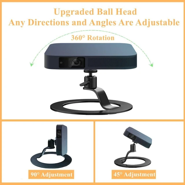 Alt view image 2 of 6 - Aluminum Desktop Projector Stand Mount Base with Ball Head, 360 Degree Adjustable Table Bracket for Nebula, XGIMI, VANKYO, Jinhoo, Epson & More