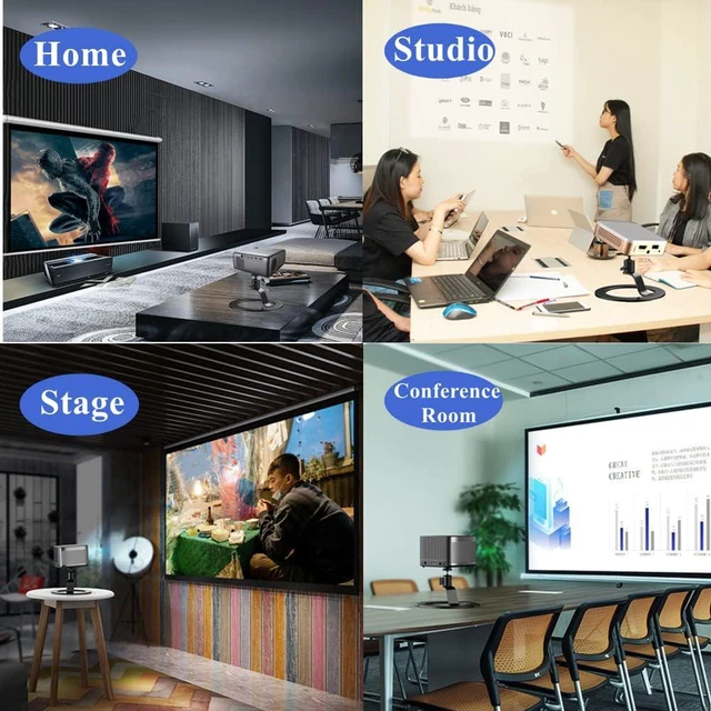 Alt view image 4 of 6 - Aluminum Desktop Projector Stand Mount Base with Ball Head, 360 Degree Adjustable Table Bracket for Nebula, XGIMI, VANKYO, Jinhoo, Epson & More