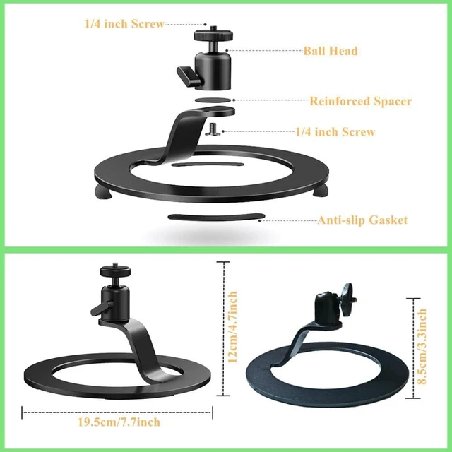 Alt view image 6 of 6 - Aluminum Desktop Projector Stand Mount Base with Ball Head, 360 Degree Adjustable Table Bracket for Nebula, XGIMI, VANKYO, Jinhoo, Epson & More
