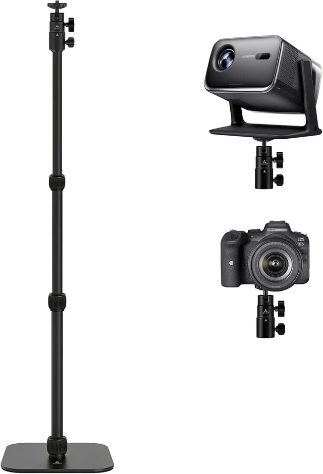 Main image of Adjustable Projector Stand 17.5''-35.5" Height Mount with 1/4" & 3/8" Screw for Epson, BenQ, Aurzen, Nebula & Most Projectors, Home Theater, Office & Classroom