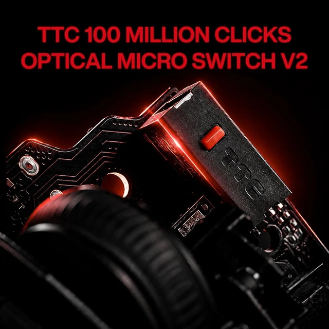 Alt view image 6 of 7 - AM Infinity Wireless Gaming Mouse 49g Magnesium-Aluminum, PAW3950 30K DPI, 8K Polling, Anti-Double-Click Optical-Micro Switches, Hot-Swap Battery, Tri-Mode RGB for FPS